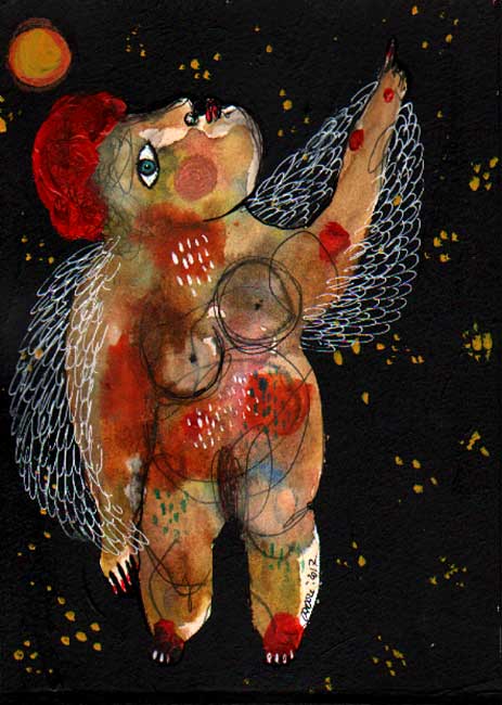 Anges amoureux sous les toiles / 2017 par CADORE Delphine  * Cliquer pour agrandir / Click for enlarge