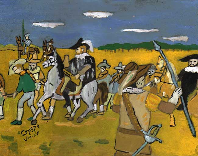 Don Quichotte et les galriens / 2016 par CRESPO  * Cliquer pour agrandir / Click for enlarge