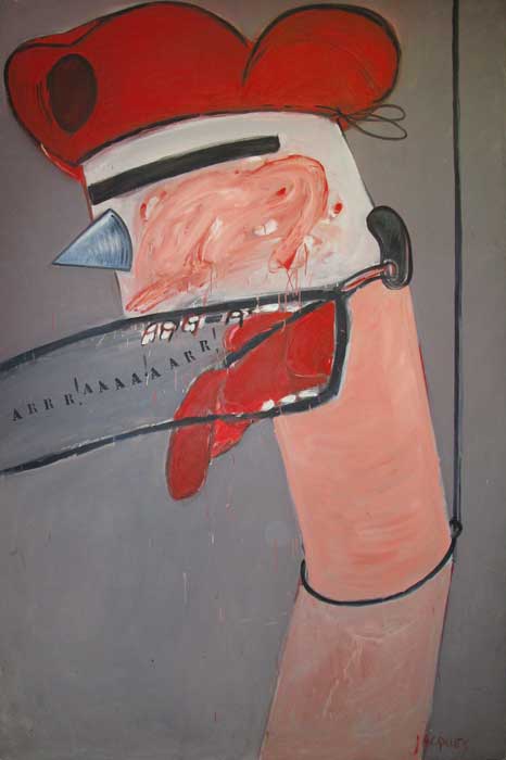 GRINBERG Jacques : Bret rouge pendu / 1968 * Cliquer pour voir l'image en grand