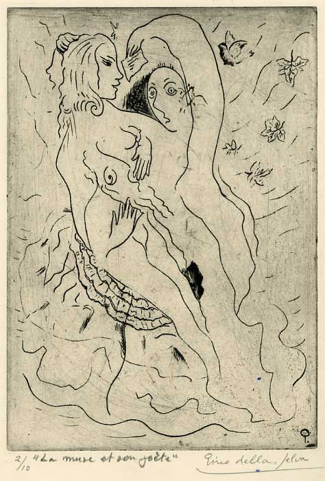 La muse et son pote/ 1947 par PiNO DELLA SELVA  * Cliquer pour agrandir / Click for enlarge