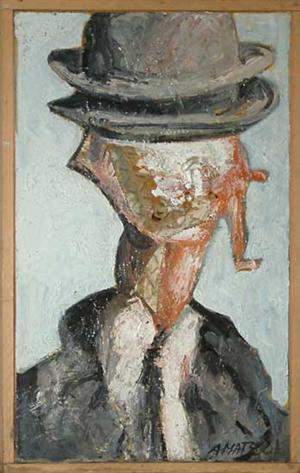 Homo au chapeau mysterico par AMATE Miguel * Cliquer pour voir l'image en grand