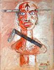 Visage p�le et rouge 1995 par AMATE Miguel  * Cliquer pour agrandir / Click for enlarge