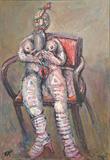 La poup�e qui mange sa chaussure 1994 par AMATE Miguel  * Cliquer pour agrandir / Click for enlarge
