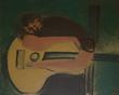 L'homme � la guitare / 1989 par BASIN Anatoly   * Cliquer pour agrandir / Click for enlarge