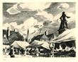 Le march� de Coutances / 1941 par CAMUS Jacques  * Cliquer pour agrandir / Click for enlarge