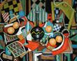 Cinq oranges / 1973 par CHANCO Roland  * Cliquer pour agrandir / Click for enlarge