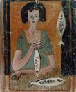 La marchande de Poisson / Ann�es 50 par DAUFIN Jacques  * Cliquer pour agrandir / Click for enlarge