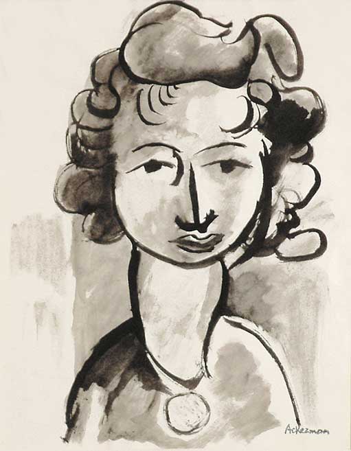 Portrait de femme par ACKERMAN Paul * Cliquer pour voir l'image en grand