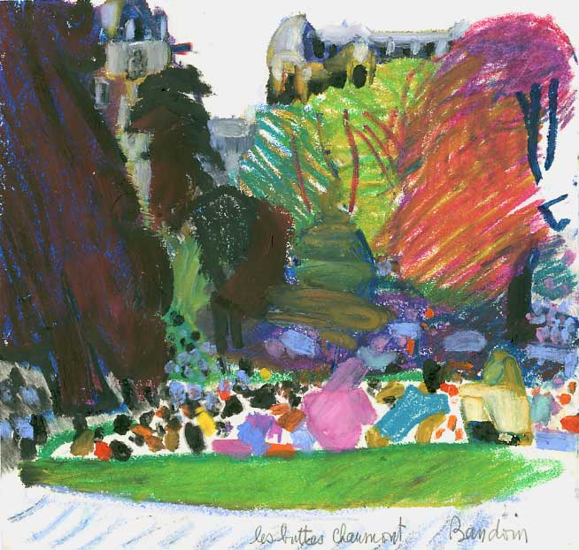 BAUDOIN Genevive  : Les Buttes Chaumont * Cliquer pour voir l'image en grand