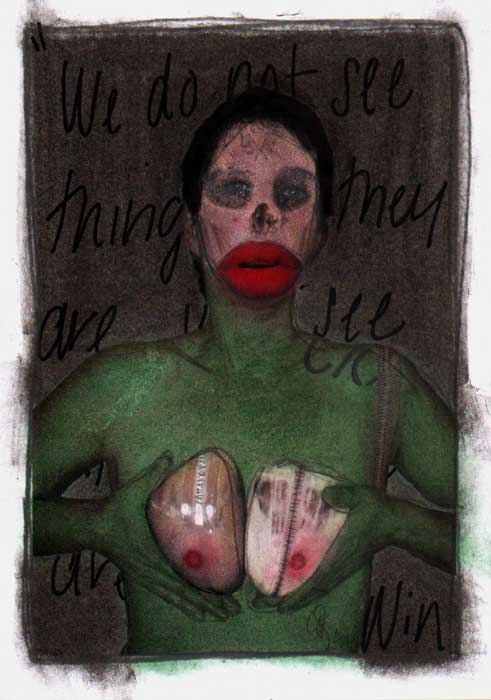 Femme clown / 2010 par BUSCHIASSO Bruno  * Cliquer pour agrandir / Click for enlarge