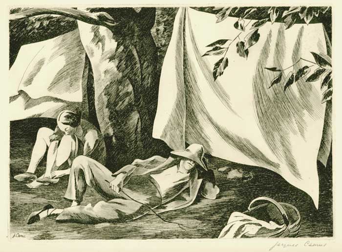 La sieste / circa 1940 par CAMUS Jacques  * Cliquer pour agrandir / Click for enlarge