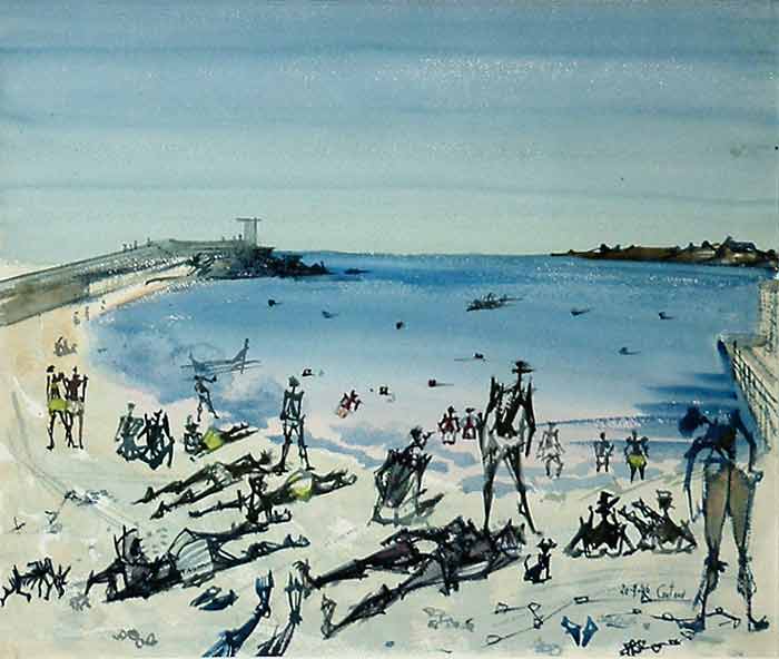 Plage / 1946 par COUTAUD Lucien * Cliquer pour voir l'image en grand