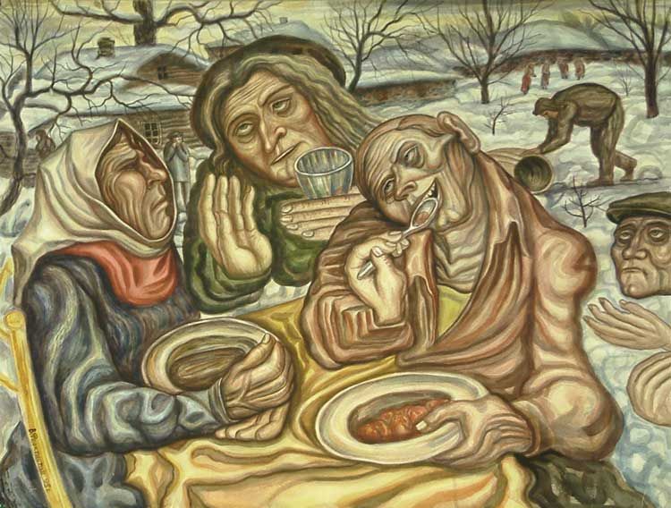 At table (Easter) / 1995 par FEOKTISTOV Vladimir   * Cliquer pour agrandir / Click for enlarge