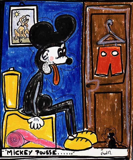 Mickey pousse / 2017 par FRED M * Cliquer pour voir l'image en grand