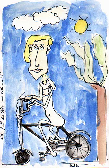 Elle fait du vélo sans selle/ 2011 par FRED M  * Cliquer pour agrandir / Click for enlarge