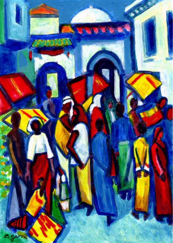 Souk  Marrakech par GARCIA Claude  * Cliquer pour agrandir / Click for enlarge