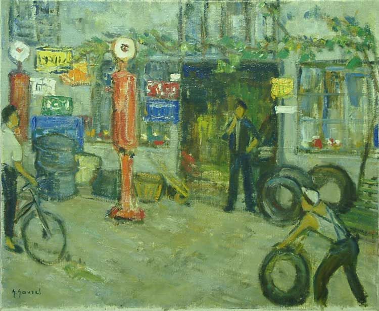 GAVREL Genevive : Le Garage 1955 * Cliquer pour voir l'image en grand