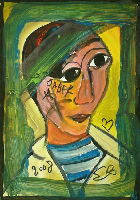 Portrait de Picasso / 2008 par JABER al-Mahjoub  * Cliquer pour agrandir / Click for enlarge