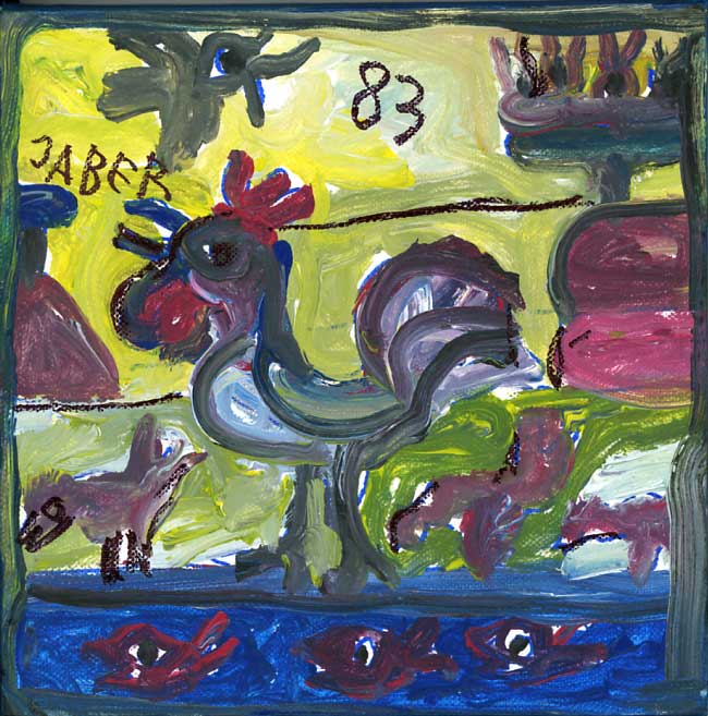 JABER al-Mahjoub : Le coq / 2009 * Cliquer pour voir l'image en grand