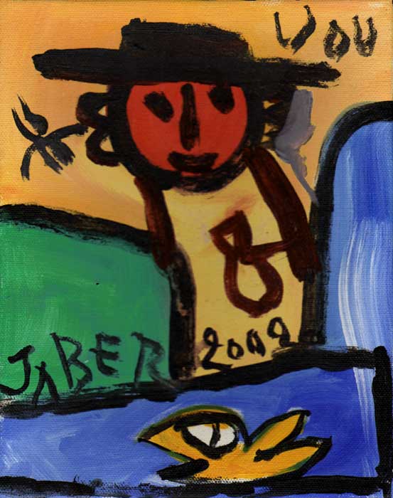 L'homme au vin / 2002 par JABER al-Mahjoub  * Cliquer pour agrandir / Click for enlarge