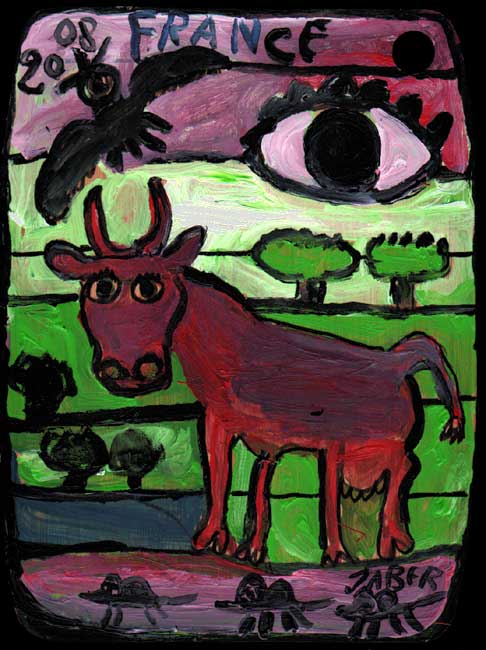 JABER al-Mahjoub : La vache et l'oiseau  / 2008 * Cliquer pour voir l'image en grand