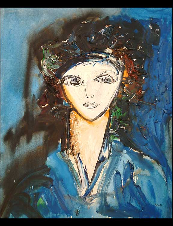 Portrait de femme / 1991 par PUTOV Alexander  * Cliquer pour agrandir / Click for enlarge