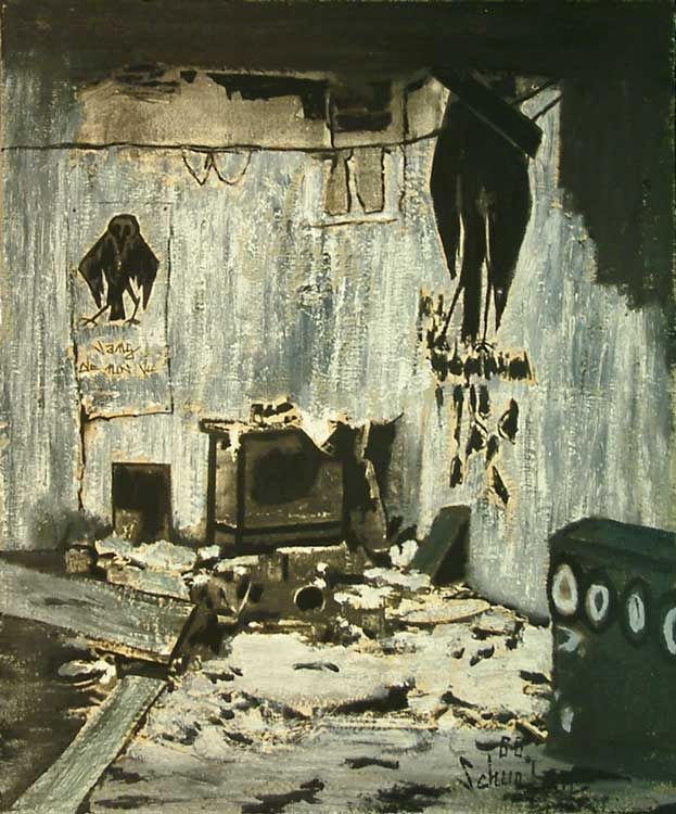 Atelier Art Cloche après l'expulsion / 1988 par SCHURDER Henri  * Cliquer pour agrandir / Click for enlarge