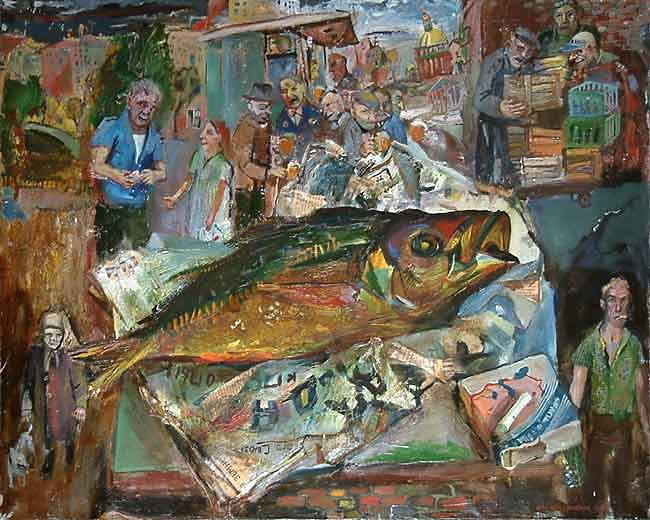 SEMENOV Andre : Poisson dans un paysage / 1988 * Cliquer pour voir l'image en grand