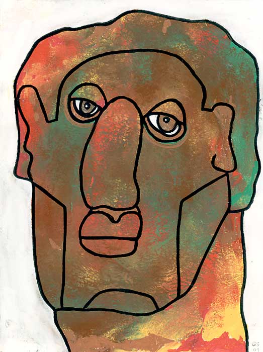 Visage / 2001 par SENDREY Grard  * Cliquer pour agrandir / Click for enlarge