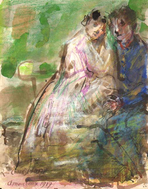 Amoureux / 1917 par THOMSEN René  * Cliquer pour agrandir / Click for enlarge
